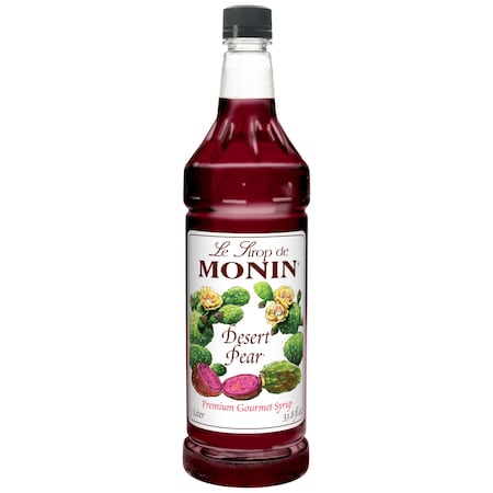 Monin Desert Pear Syrup 1 Liter Bottle, PK4